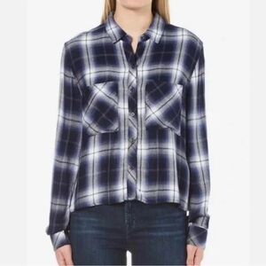 Rails Dylan Oxford Blue Plaid Button Down Shirt
